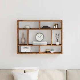 Estante de pared de madera vieja 75x16x55 cm Madera ingeniería en Estantes y estanterías | Comprar online en Foro24