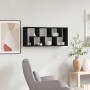 Estante de pared roble negro 36x16x90 cm madera de ingeniería