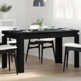 Mesa de Comedor Roble negro 140 x 74.5 x 76 cm en Mesas de cocina y de comedor | Comprar online en Foro24