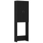 Mueble para lavadora roble negro 64x25,5x190 cm