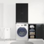 Mueble para lavadora roble negro 64x25,5x190 cm
