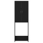 Mueble para lavadora roble negro 64x25,5x190 cm