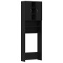 Mueble para lavadora roble negro 64x25,5x190 cm
