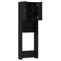 Mueble para lavadora roble negro 64x25,5x190 cm