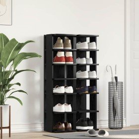 Zapateros 2 uds roble negro 25x27x102 cm madera de ingeniería en Zapateros y organizadores de calzado | Comprar online en Foro24