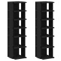 Zapateros 2 uds roble negro 25x27x102 cm madera de ingeniería