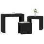 Mesa Nido 3 pcs Roble negro 61 x 30 x 50 cm