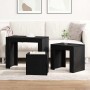 Mesa Nido 3 pcs Roble negro 61 x 30 x 50 cm