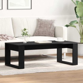 Mesa de Café Roble negro 102 x 50 x 35 cm Madera contrachapada