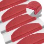 Felpudos para escaleras 15 unidades 65x24x4 cm Burdeos