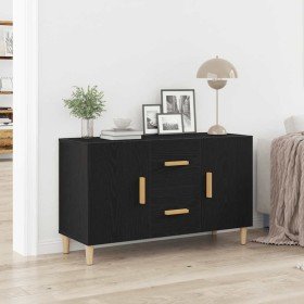 Aparador de madera de roble negro 100x36x60 cm en Aparadores | Comprar online en Foro24