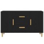 Aparador de madera de roble negro 100x36x60 cm