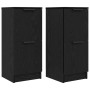 Vitrina 2 pcs Roble negro 30 x 30 x 70 cm Madera contrachapada