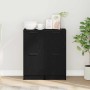 Vitrina 2 pcs Roble negro 30 x 30 x 70 cm Madera contrachapada