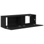 Gabinete de TV 2 pcs Negro 100 x 30 x 30 cm