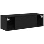 Gabinete de TV 2 pcs Negro 100 x 30 x 30 cm