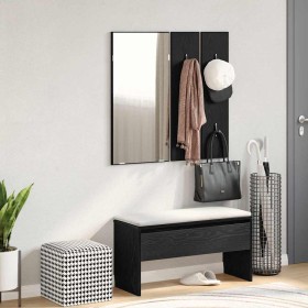 Conjunto de Muebles para Pasillos con cajón 4 pcs Roble negro en Bancos para recibidores y almacenamiento | Comprar online en Fo