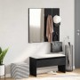 Conjunto de Muebles para Pasillos con cajón 4 pcs Roble negro