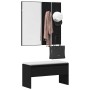 Conjunto de Muebles para Pasillos con cajón 4 pcs Roble negro