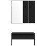 Conjunto de Muebles para Pasillos con cajón 4 pcs Roble negro