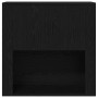 Mueble de pared con estante Roble negro 80 x 33 x 80 cm