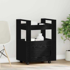 Carro de Cocina Roble negro 60 x 45 x 80 cm en Carros de cocina y comedor | Comprar online en Foro24