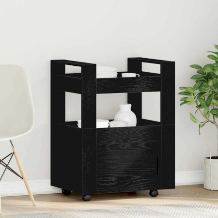 Carro de Cocina Roble negro 60 x 45 x 80 cm