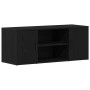 Mueble de TV Roble negro 100 x 35 x 40 cm Madera contrachapada