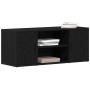 Mueble de TV Roble negro 100 x 35 x 40 cm Madera contrachapada