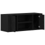 Mueble de TV Roble negro 100 x 35 x 40 cm Madera contrachapada