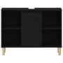 Mueble para lavabo roble negro 80x33x60 cm madera de ingeniería