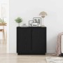 Buffet moderno Roble negro 80 x 34 x 75 cm Madera contrachapada