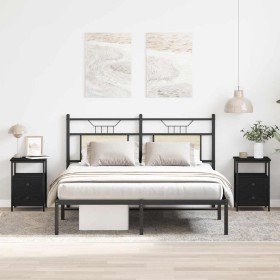 Mesitas de noche 2 unidades Roble negro 34x35,5x50 cm Madera de ingeniería en Mesitas de noche | Comprar online en Foro24