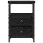 Mesitas de noche 2 unidades Roble negro 34x35,5x50 cm Madera de