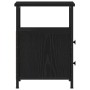 Mesitas de noche 2 unidades Roble negro 34x35,5x50 cm Madera de
