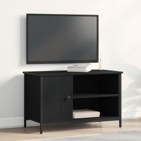 Gabinete de TV Roble negro 80 x 40 x 50 cm Madera contrachapada