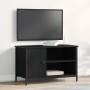 Gabinete de TV Roble negro 80 x 40 x 50 cm Madera contrachapada