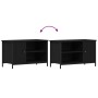 Gabinete de TV Roble negro 80 x 40 x 50 cm Madera contrachapada