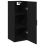 Armario de pared roble negro 34,5x34x90 cm madera de ingeniería