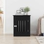Mueble para jaula de perro de roble negro, 75 x 55 x 65 cm
