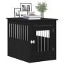 Mueble para jaula de perro de roble negro, 75 x 55 x 65 cm