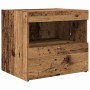Cabinet de Noche con cajón 2 pcs Madera vieja 50 x 40 x 45 cm