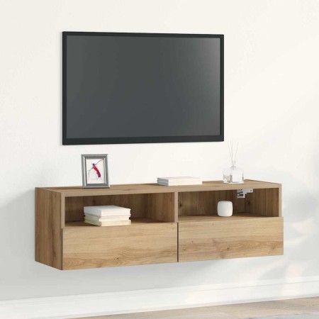 Mueble de TV Montado en la Pared Roble artisan 100x30x30cm
