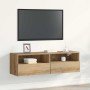 Mueble de TV Montado en la Pared Roble artisan 100x30x30cm
