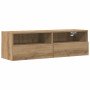 Mueble de TV Montado en la Pared Roble artisan 100x30x30cm