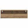 Mueble de TV Montado en la Pared Roble artisan 100x30x30cm
