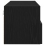 Mueble de TV Montado en la Pared Roble Negro 100x30x30cm
