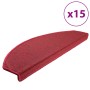 Felpudos para escaleras 15 unidades 65x24x4 cm Burdeos