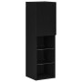 Gabinete de TV Negro 30.5 x 30 x 102 cm Madera contrachapada