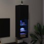 Gabinete de TV Negro 30.5 x 30 x 102 cm Madera contrachapada